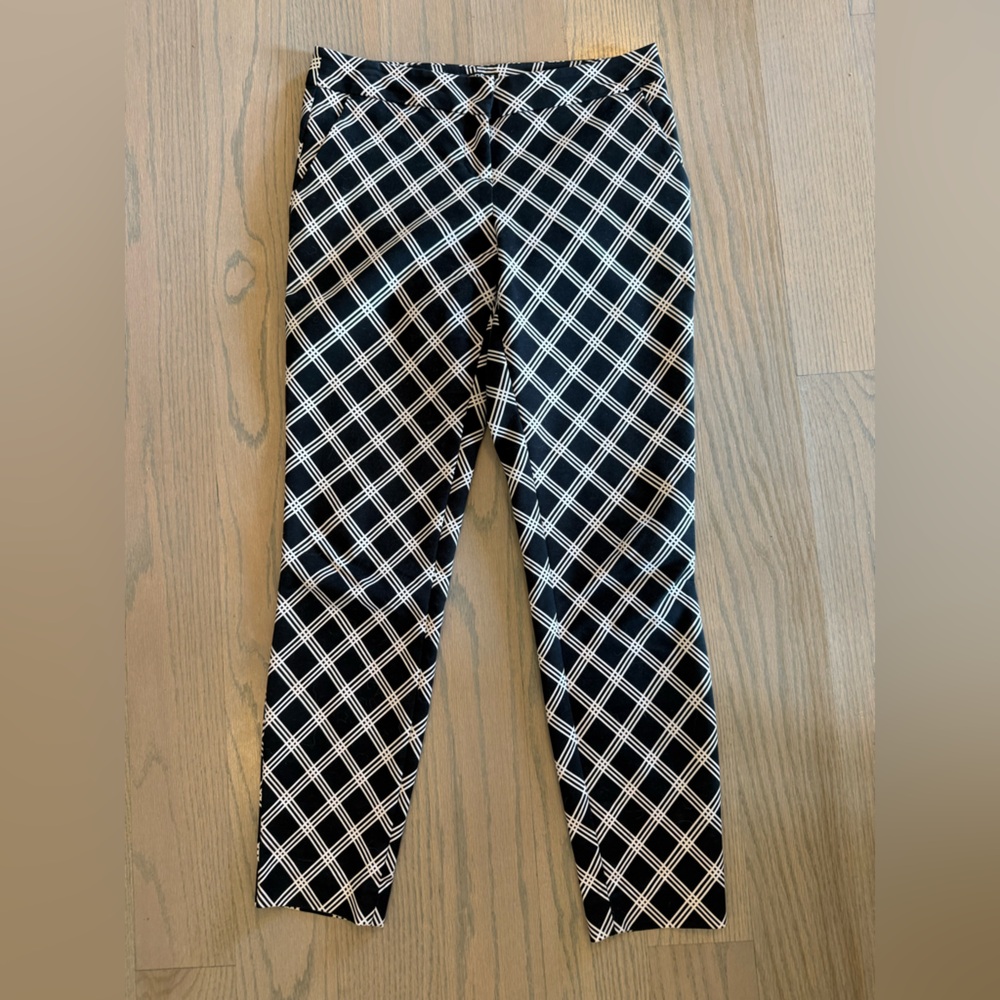 Express Black and White Checkered Columnist Pants